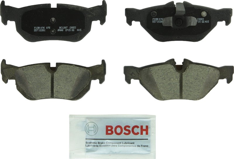 بوش مجموعة وسادات فرامل قرص السيراميك الفاخرة من BOSCH BC1267 - متوافقة مع مجموعة مختارة من سيارات BMW 128i 323i 328i 328i xDrive 328xi X1؛ مؤخرة - Image 1